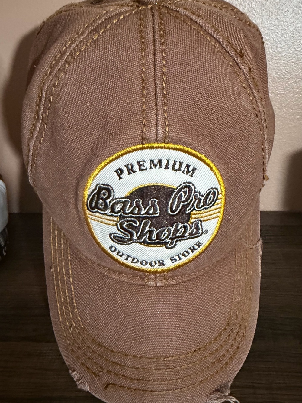Bass Pro Shops Brown Cap with Yellow-Trim Logo